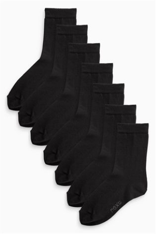 Black School Socks Seven Pack (Older Boys)